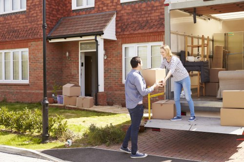 Moving truck ready for a local house move in Croydon