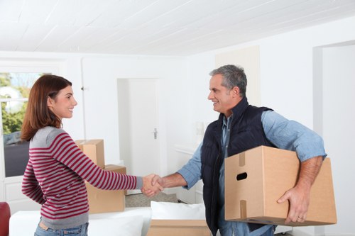 Furniture and boxes loaded for a house move in Croydon