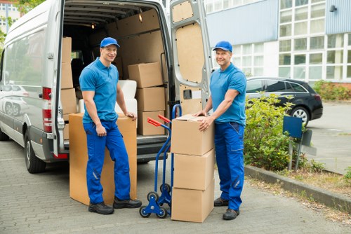 Removal team preparing a move in Croydon residential area