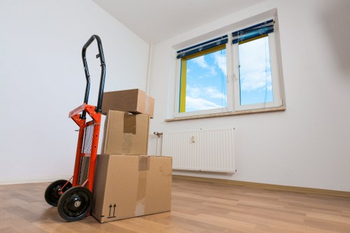 Local removals van loading household items in Croydon