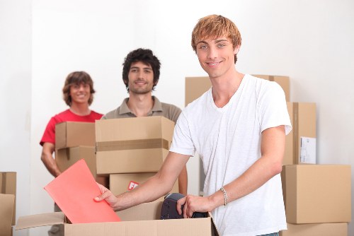 Professional man and van moving household items in Croydon