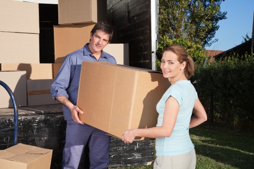 Packed student belongings prepared for local removals in Croydon