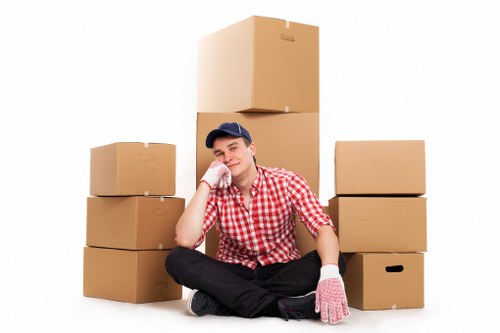 Van and helper supporting a business move in Croydon